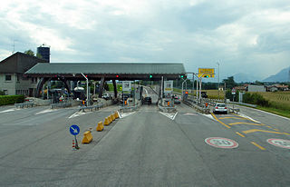 Italienische Mautstation bei Udine Nord